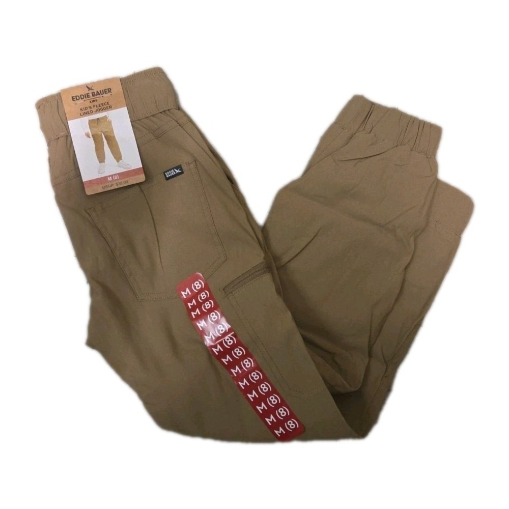 Eddie Bauer Boys‎ Fleece Lined Jogger Size XXL 18/20 Tan